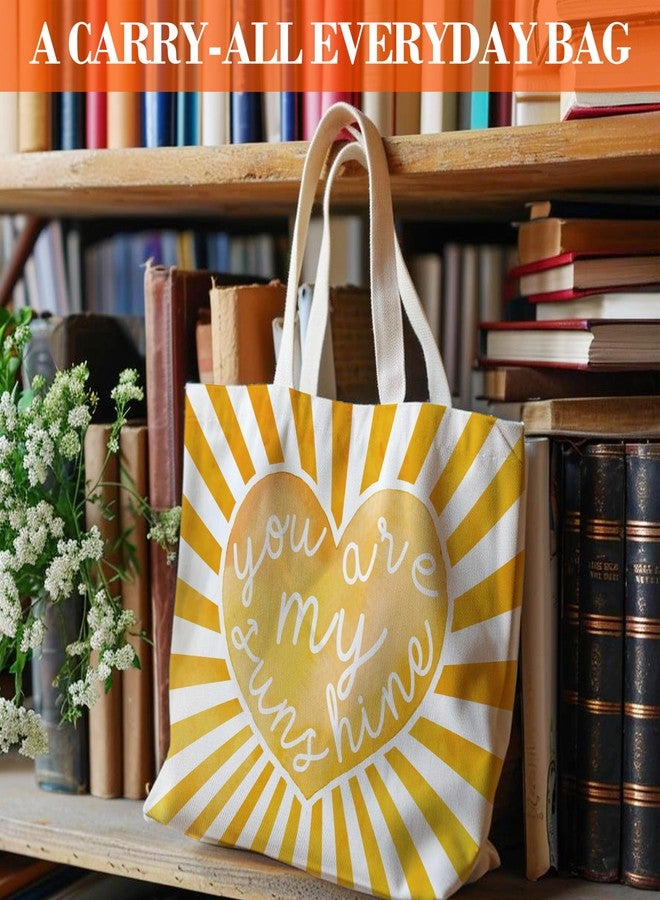 Levitatinyear Inspirational Canvas Tote for Women, Sunshine Motivational Tote, Sunshine Gift Bag, Mental Health Library Book Bags, Shoulder Bag Inspirational Gifts for Women Friends Colleagues -10 - Image 3